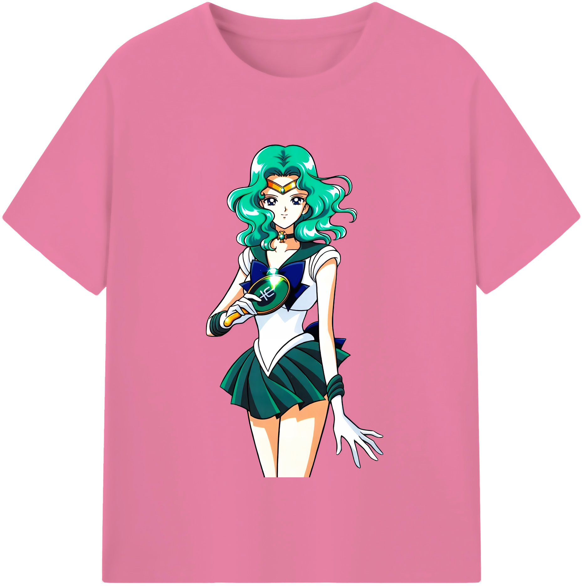 （画像用） 美少女戦士セーラームーン 海王 みちる（かいおう みちる） Sailor Moon Kaiou Michiru 綿100％半袖Tシャツ（フロントプリント）
